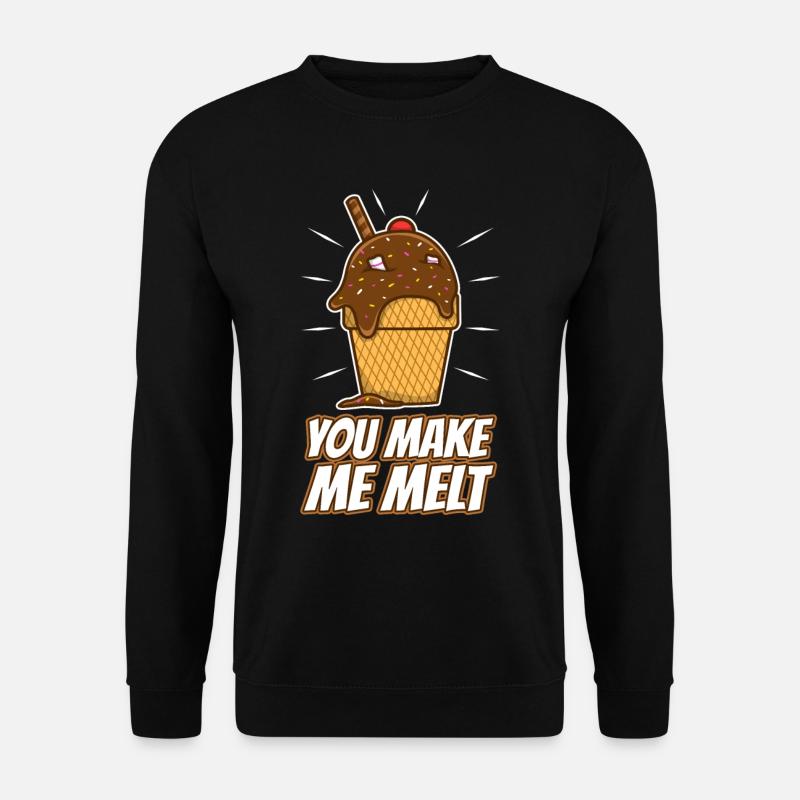 You make me melt, Eiscreme - Unisex Pullover - Schwarz