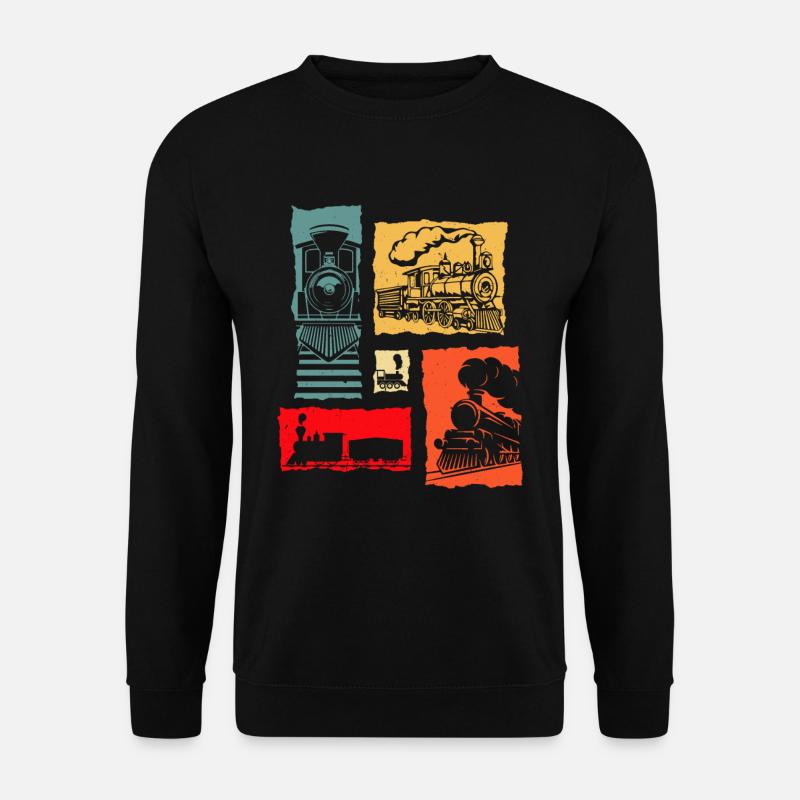 Train rétro - Sweat-shirt Unisexe - noir