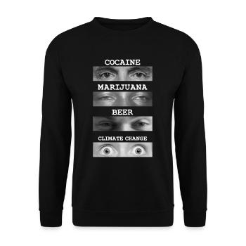 Les yeux rivés sur le changement climatique - Sweat-shirt Unisexe - noir - Devant - Alina (178cm) & Michal (187cm)