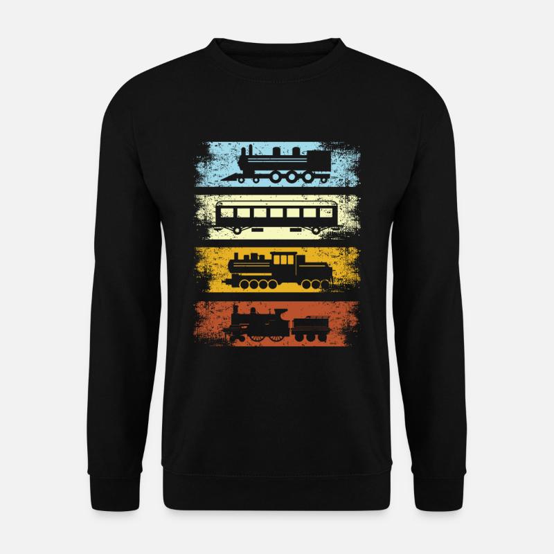 Retro Eisenbahn Vintage - Unisex Pullover - Schwarz