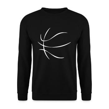Basketball Silhouette Drawing - Unisex Sweatshirt - black - Front - Alina (178cm) & Michal (187cm)