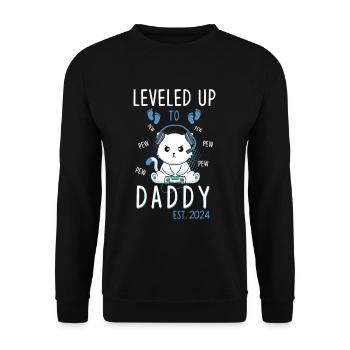 Nivelé jusqu’à papa 2024 - Sweat-shirt Unisexe - noir - Devant - Alina (178cm) & Michal (187cm)