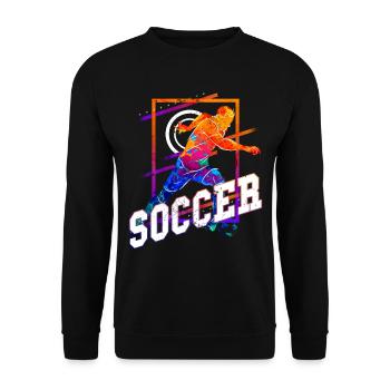 Joueur de football Joueur de football Fan Club Bunt - Sweat-shirt Unisexe - noir - Devant - Alina (178cm) & Michal (187cm)