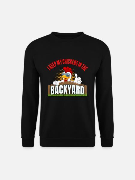 Hinterhof Hühnerzüchter Lustiges Hühnerliebhaber - Unisex Pullover - Schwarz