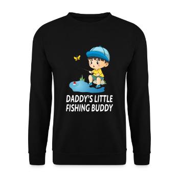 Daddy's Little Angel Buddy Cute Angler Boy - Unisex Sweatshirt - black - Front - Alina (178cm) & Michal (187cm)