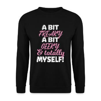 Crazy, weird and myself funny women - Unisex Sweatshirt - black - Front - Alina (178cm) & Michal (187cm)