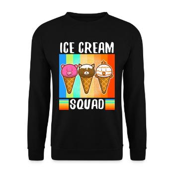 Ice cream squad - Unisex Pullover - Schwarz - Vorne - Alina (178cm) & Michal (187cm)