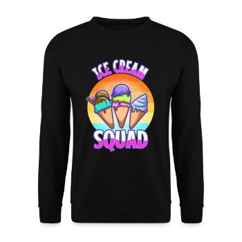 Ice cream squad - Unisex Pullover - Schwarz - Vorne - Alina (178cm) & Michal (187cm)