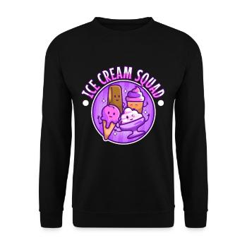 Ice cream squad - Unisex Pullover - Schwarz - Vorne - Alina (178cm) & Michal (187cm)