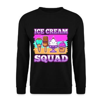 Ice cream squad - Unisex Pullover - Schwarz - Vorne - Alina (178cm) & Michal (187cm)