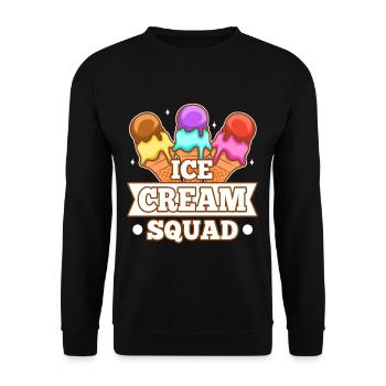 Ice cream squad - Unisex Pullover - Schwarz - Vorne - Alina (178cm) & Michal (187cm)