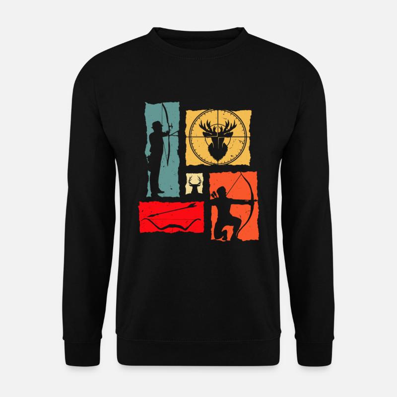Archer Retro Archery - Unisex Pullover - Schwarz