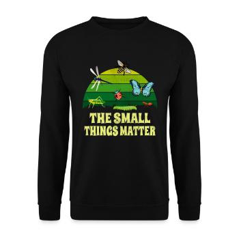 Les petites choses des insectes sont importantes entomologie - Sweat-shirt Unisexe - noir - Devant - Alina (178cm) & Michal (187cm)