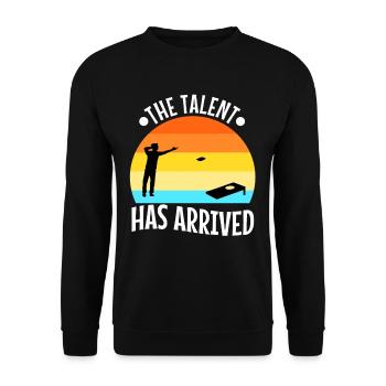 The Talent has arrived cornhole - Unisex Sweatshirt - black - Front - Alina (178cm) & Michal (187cm)