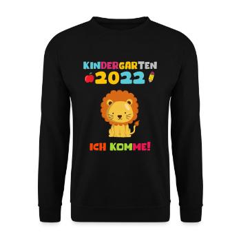 Kindergarten 2022 Ich Komme - Unisex Pullover - Schwarz - Vorne - Alina (178cm) & Michal (187cm)