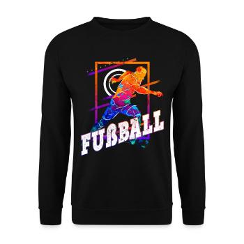 Joueur de football Joueur de football Fan Club Bunt - Sweat-shirt Unisexe - noir - Devant - Alina (178cm) & Michal (187cm)