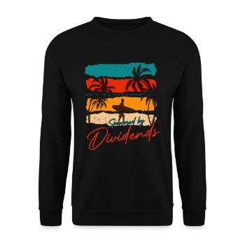 Sponsored by dividends - Unisex Sweatshirt - black - Front - Alina (178cm) & Michal (187cm)