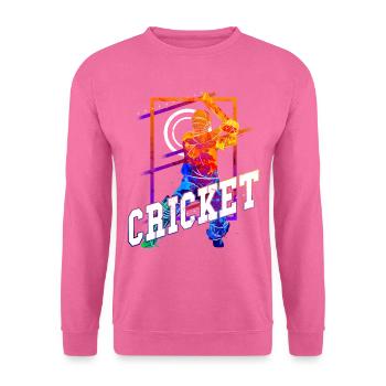 Cricket Cricketer Batsman Team Sport Colorful - Unisex Sweatshirt - pink - Front