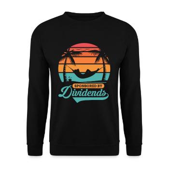 Sponsored by Dividends Shareholder - Unisex Sweatshirt - black - Front - Alina (178cm) & Michal (187cm)