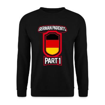 Best Education German Parents Part 1 - Unisex Sweatshirt - black - Front - Alina (178cm) & Michal (187cm)