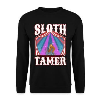 Sloth Tamer - Unisex Sweatshirt - black - Front - Alina (178cm) & Michal (187cm)