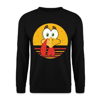 Vintage Turkey - Unisex Pullover - Schwarz - Vorne - Alina (178cm) & Michal (187cm)
