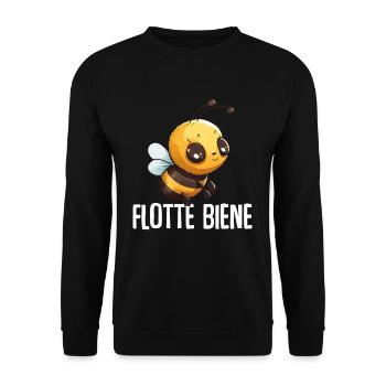 Flotte Biene Imker - Unisex Pullover - Schwarz - Vorne - Alina (178cm) & Michal (187cm)
