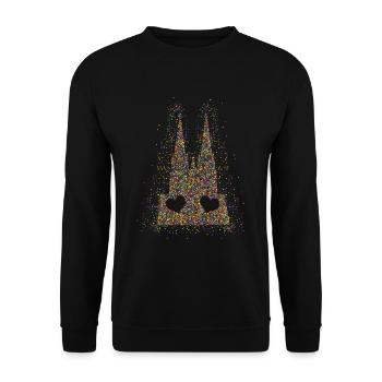 Confetti in the heart of Cologne heartbeat - Unisex Sweatshirt - black - Front - Alina (178cm) & Michal (187cm)