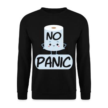 No Panic Toilet Paper - Unisex Pullover - Schwarz - Vorne - Alina (178cm) & Michal (187cm)