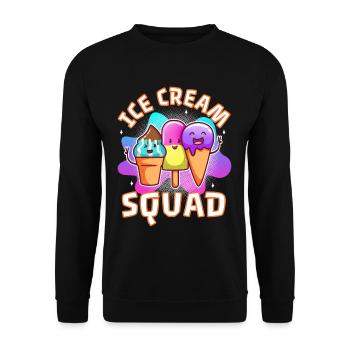 Ice cream squad - Unisex Pullover - Schwarz - Vorne - Alina (178cm) & Michal (187cm)