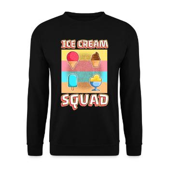 Ice cream squad - Unisex Pullover - Schwarz - Vorne - Alina (178cm) & Michal (187cm)