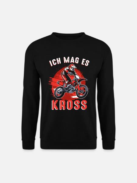 Ich mag es Kross Motocross Motorrad Dirtbike - Unisex Pullover - Schwarz
