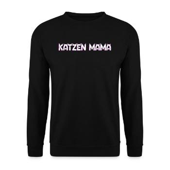 Katzen Mama - Unisex Pullover - Schwarz - Vorne - Alina (178cm) & Michal (187cm)