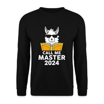 Call me Master 2024 Alpaca - Unisex Sweatshirt - black - Front - Alina (178cm) & Michal (187cm)