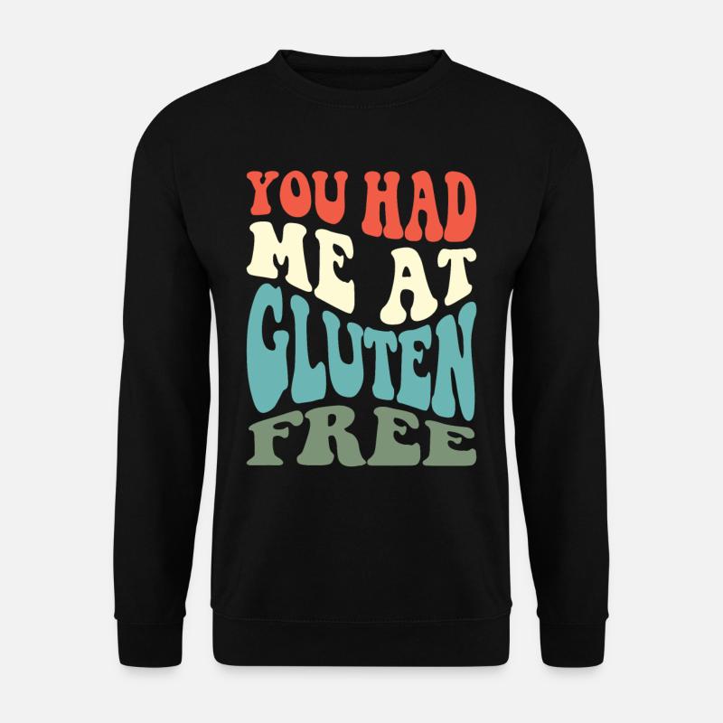 Glutenfrei Zöliakie You Had Me at Gluten Free - Unisex Pullover - Schwarz