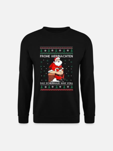 Weihnachtsmann kackt in Kamin - Unisex Pullover - Schwarz