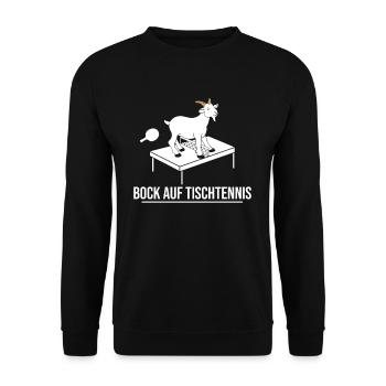 Bock auf Tischtennis - Unisex Pullover - Schwarz - Vorne - Alina (178cm) & Michal (187cm)