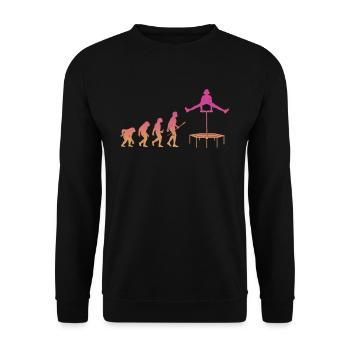Evolution Trampolines Trampolines - Sweat-shirt Unisexe - noir - Devant - Alina (178cm) & Michal (187cm)
