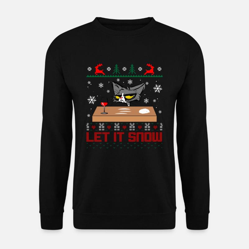 Let it snow Cat - Unisex Sweatshirt - black