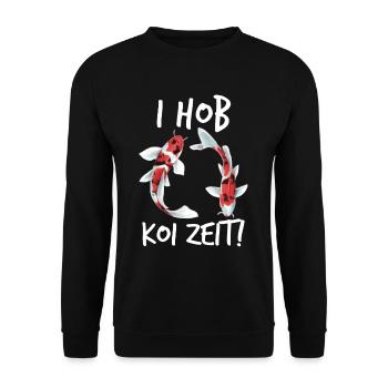 I Hob Koi Zeit - Unisex Pullover - Schwarz - Vorne - Alina (178cm) & Michal (187cm)