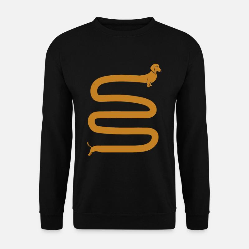 Long dachshund - Unisex Sweatshirt - black