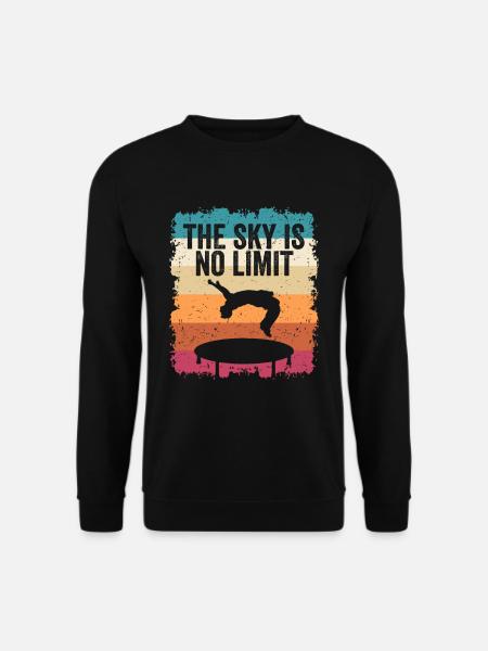 The Sky is No Limit Trampoline - Unisex Pullover - Schwarz