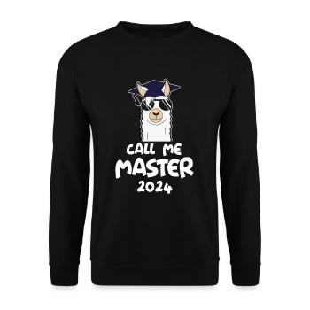 Call me Master 2024 Alpaca - Unisex Sweatshirt - black - Front - Alina (178cm) & Michal (187cm)