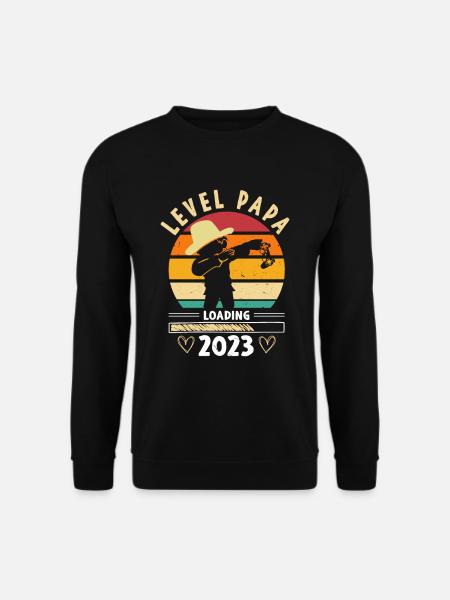 Papa Level Loading 2023 - Unisex Sweatshirt - black
