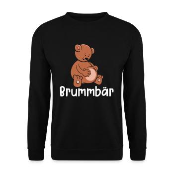 Brummbär - Unisex Pullover - Schwarz - Vorne - Alina (178cm) & Michal (187cm)