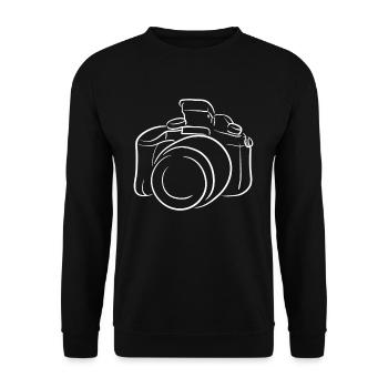 Fotografie Kamera Spiegelreflex Silhouette - Unisex Pullover - Schwarz - Vorne - Alina (178cm) & Michal (187cm)