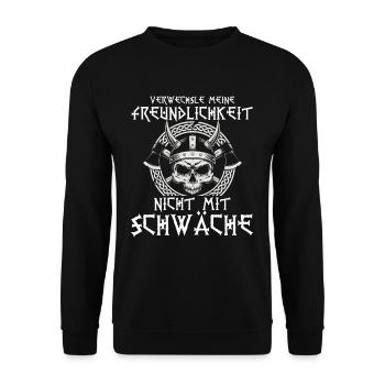 Valhalla kindness weakness - Unisex Sweatshirt - black - Front - Alina (178cm) & Michal (187cm)