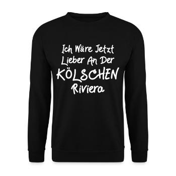 Kölsche Riviera Kölle Kölsch Kölner Karneval Köln - Unisex Pullover - Schwarz - Vorne - Alina (178cm) & Michal (187cm)