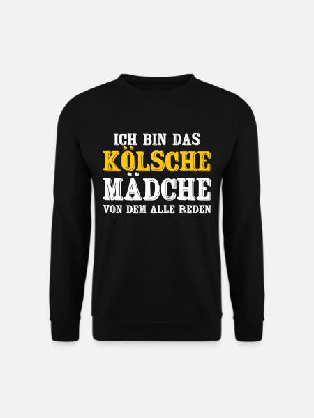 Kölsche Mädche Kölle Kölsch Kölner Karneval Köln - Unisex Pullover - Schwarz