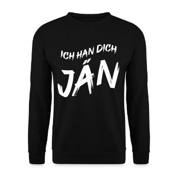 Ich Han Dich Jän Kölsch Kölle Kölner Karneval Köln - Unisex Pullover - Schwarz - Vorne - Alina (178cm) & Michal (187cm)